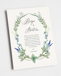 invitación de boda jacintos silvestres