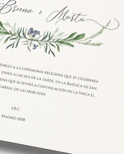 Invitación de boda "Jacintos silvestres"