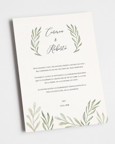invitaciones de boda olivo