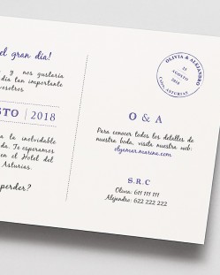 Invitación de boda "Postal Urban"