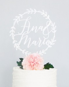 Zoom figura para tartas con nombres para bodas